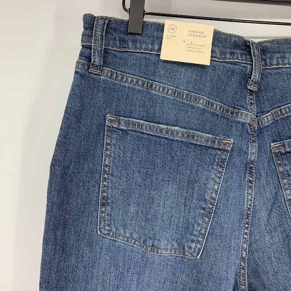 Universal Thread Jeans Vintage Straight High Rise Stretch Blue NWT - Picture 8 of 12
